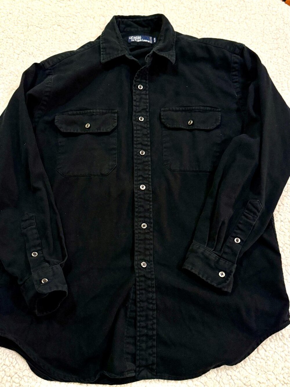 Vintage 1990s Polo by Ralph Lauren heavy cotton chamois utility shirt - Medium